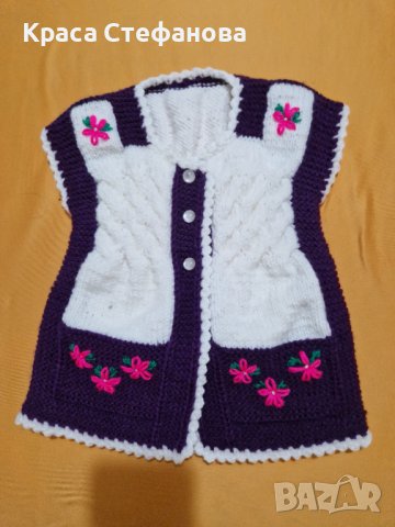 Ръчно плетени детски елек , снимка 8 - Други - 42379621