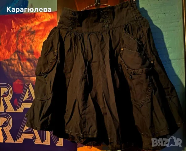 Diesel steampunk мини пола с джобове, размер 10 (XS/S), снимка 7 - Поли - 55769520