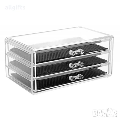 1590 Луксозен, прозрачен органайзер за козметика и бижута, снимка 7 - Други - 35794391