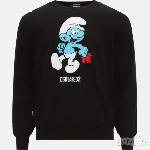 Dsquared2 x The Smurfs - Оригинален мъжки пуловер размер M, снимка 5 - Пуловери - 48271298