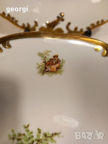 порцеланови чинии с позлата Ромео и Жулиета полски порцелан Wawel   6/4, снимка 7 - Чинии - 44464705