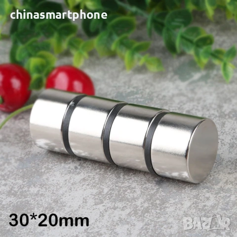 Неодимов магнит 30x20mm N54 супер мощен 4100 – 4700 Gs 27гр  | moqtmagazin.com, снимка 4 - Други инструменти - 53284875