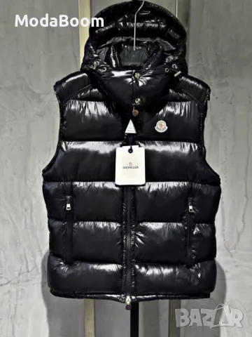 Moncler черен лак мъжки елек