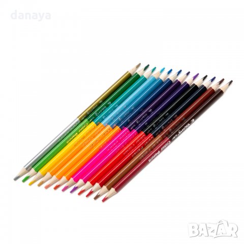 2386 Цветни моливи за рисуване ДУО 12/24 цвята, снимка 4 - Ученически пособия, канцеларски материали - 34030008