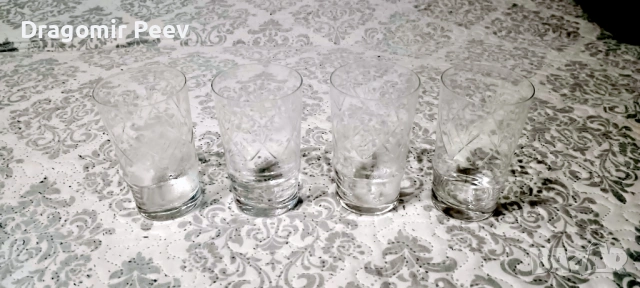 Елегантен комплект винтидж кристални чаши с фина гравюра – Ретро шик