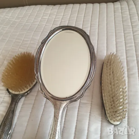 Посребрен ретро комплект за коса и дрехи, снимка 7 - Колекции - 49877115