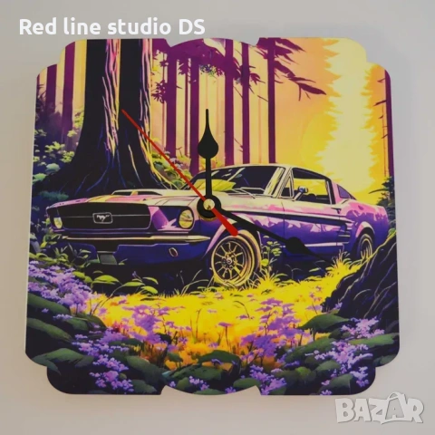 Часовник MDF с ваша снимка и надпис по избор, снимка 1 - Стенни часовници - 39309071