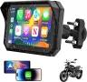 Мотоциклетен 5" IPS сензорен екран с безжичен CarPlay и Android Auto, снимка 1