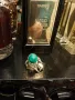 Стар сребърен пръстен с естествен малахит, снимка 8
