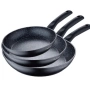 Комплект тигани Cheffinger с мраморно покритие – 3 части за всяка кухня - черен цвят, снимка 2