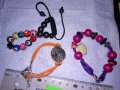 ЛОТ ТРИ ФЕШЪН АРТ ГРИВНИ ХЕНД МЕЙД БИЖУТА с ХЕМАТИТ БЛЕСТЯЩИ КРИСТАЛИ и ДРУГИ 26913, снимка 2