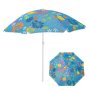 Плажен чадър, Син с цветя 1.80м