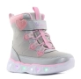 WINK MIHR LED Детски светещи ботушки за момиче, Сребристи със сърчица, снимка 1