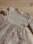 Приказна детска рокля със златна нишка, размер 98, снимка 3