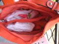 Страхотна дамска чанта и портмоне в оранжев цвят , снимка 3