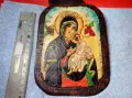 ПРЕСВЕТА БОГОРОДИЦА с МЛАДЕНЕЦА ИЗТОЧНОПРАВСЛАВНА ИКОНА на ДЪРВО ХУДОЖЕСТВЕНА РЪЧНА РАБОТА 47640, снимка 9