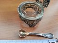 Стара руска солничка солница  филигран , снимка 9