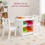 Детски комплект маса с място за съхранение и 2 стола, снимка 4
