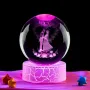 LED Светеща кристална топка/лампа, 3D сензорна - Сватба,Младоженци, снимка 2