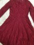 ИЗКЛЮЧИТЕЛНО КРАСИВА дантелена рокля в цвят вино ХХС размер , снимка 2