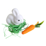 4611 Великденска декорация Зайче с морков и тревичка, снимка 2