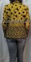 Елегантно дамско сако с подплата черно с жълти слънчогледи., снимка 3