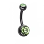 Черен пиърсинг за пъпа с цирконий, снимка 15