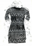 НОВА Дамска рокля със кожени мотиви, снимка 1 - Рокли - 36209339