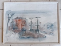Венелин Петров. градски пейзаж, "Орлов мост"., снимка 1