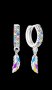 Дизайнерски модел сребърни висящи обеци Пандора халки с пера,колекция"Sensitivity",coloured/нови, снимка 1 - Колиета, медальони, синджири - 41565191