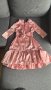 Детска розова сатенена рокля