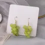Свежо лятно изкушение обеци зелено грозде, снимка 3