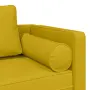 vidaXL Кушетка с възглавници, жълта, кадифе, снимка 6