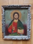 Ръчно рисувана много стара икона на Исус Пантократор., снимка 1