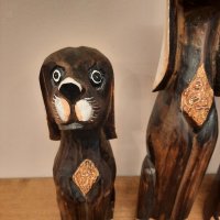 дървени статуетки кучета, снимка 3 - Декорация за дома - 42612139