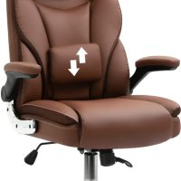 Ергономичен офис стол с мека седалка и облегалка YMS-6002-BR, снимка 1 - Столове - 41040663
