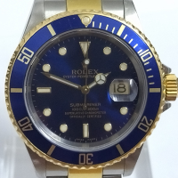 Rolex Oyster Submariner Date 16613 Blue, Gold&Steel, снимка 1 - Мъжки - 44824188