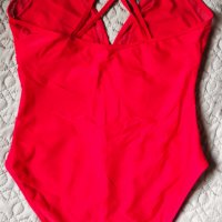 Червен бански костюм с мрежа М, снимка 3 - Бански костюми - 41665188