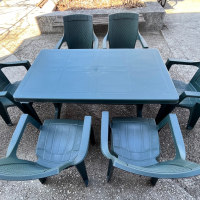 Градински комплект маса със столове 6бр ратан, снимка 4 - Градински мебели, декорация  - 44929171