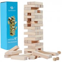 Дървена Дженга 54 части , дървена кула за баланс , игра за надпиване, снимка 2 - Игри и пъзели - 35983650