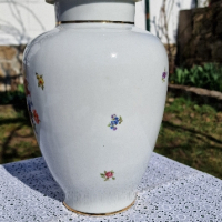 Красива ваза тип урна с флорални мотиви , снимка 4 - Вази - 44640586