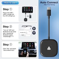 Нов CarPlay Безжичен Bluetooth адаптер за Android Auto USB C донгъл за OEM за Автомобил Кола, снимка 6 - Друга електроника - 41919421
