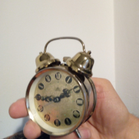 Антикварен немски будилник,настолен часовник, снимка 3 - Антикварни и старинни предмети - 36132464