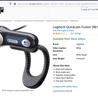 Logitech Quickcam Fusion - хай-енд уеб камера, снимка 2 - Камери - 44796347
