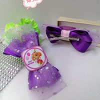 Панделка в лилаво на Скай  Happy Birthday, снимка 3 - Аксесоари за коса - 44742420