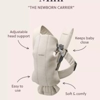 Кенгуру за бебе BabyBjorn Carrier Mini+cover за разходка 0-12, снимка 8 - Кенгура и ранички - 44402506