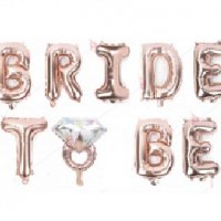 bride to be фолиеви балони фолиев надпис розово злато моминско парти сватба балон