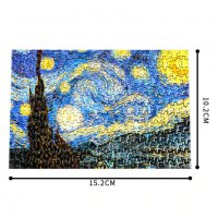 Мини пъзел " Ван Гог - звездна нощ " в колба 234 части, снимка 3 - Арт сувенири - 34244054