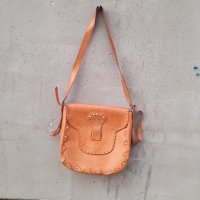 Стара дамска кожена чанта #20, снимка 1 - Антикварни и старинни предмети - 41964650