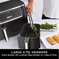 Ninja Foodi MAX Dual Zone Air Fryer [AF451UK] Smart Cook System, 9.5L , снимка 7 - Фритюрници - 44658024